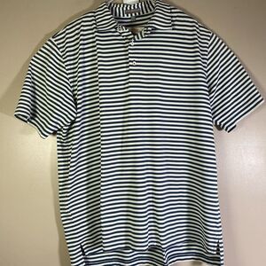 PETER MILLAR Golf Polo Summer Comfort Performance  Striped Blue Stripe Men XL